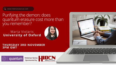 Webinar: Purifying the demon: does quantum erasure cost more than you remember?