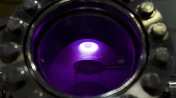 Plasma,Generated,In,Vacuum,Chamber. plasma characterisation