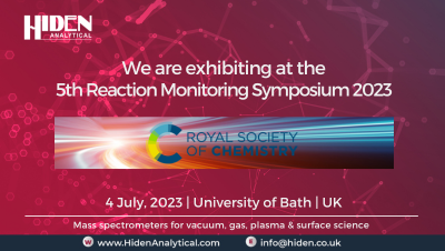 Join Hiden Analytical at 5th Reaction Monitoring Symposium
